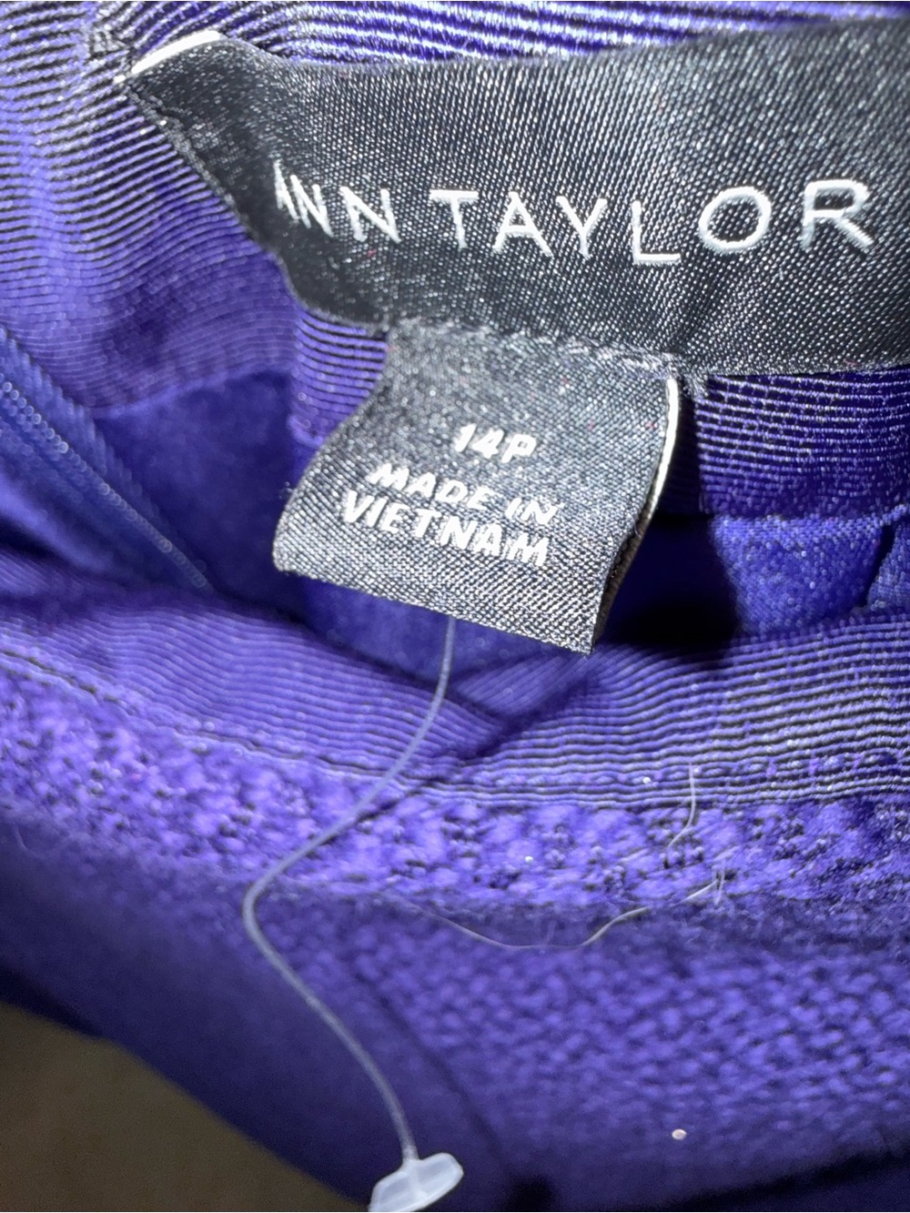 NWT Ann Taylor Deep Purple Textured Blazer & Skirt Set - Picture 9 of 11